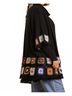 Umgee Black Crochet Patchwork Squares Kimono in Black Size M - photo 5