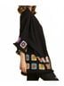 Umgee Black Crochet Patchwork Squares Kimono in Black Size S - photo 4