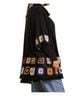 Umgee Black Crochet Patchwork Squares Kimono in Black Size S - photo 5