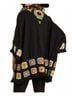Umgee Black Crochet Patchwork Squares Kimono in Black Size S - photo 6