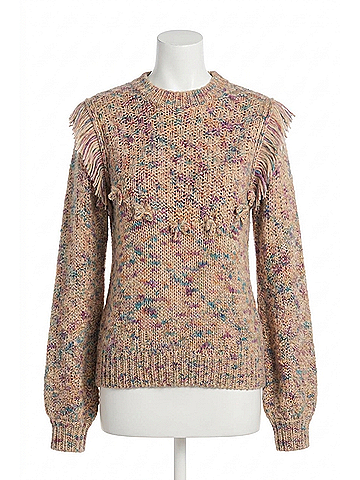 LoveShackFancy Koru Pullover in Sand (view 1)