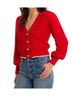 Allison Red Solid Piper Cardigan in Red Size M - photo 2