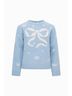 LoveShackFancy Graphic Blue Francie Wool Jacquard Pullover Sweater in Snowflake Blue Size M - photo 3