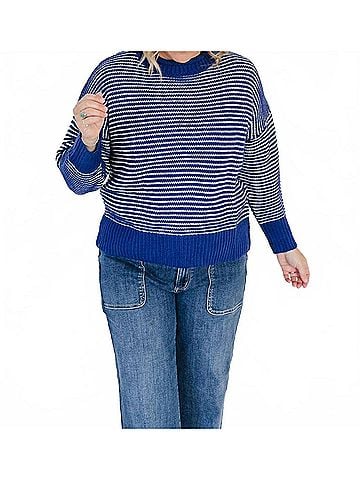 Polagram Oceana Stripe Sweater in Blue (view 2)