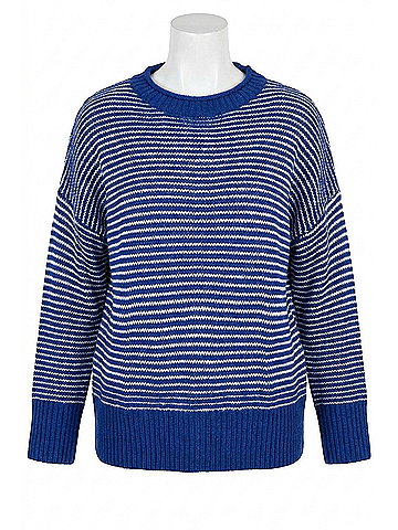 Polagram Oceana Stripe Sweater in Blue (view 1)