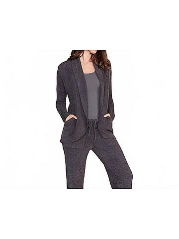Barefoot Dreams Cozychic Lite Circle Cardigan in Indigo (view 2)