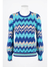 Emily McCarthy Blue Julia Sweater in Ripple Size XS - photo 1