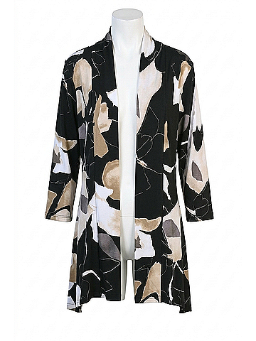 Frank Lyman Design Throw-Over Jacket in Black Multi (view 1)