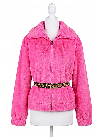 THML Faux Fur Jacket in Pink (view 1)