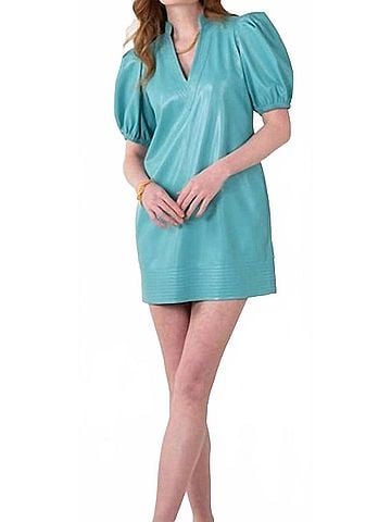 Emily McCarthy Hampton Dress Vegan Mini in Seaglass (view 2)