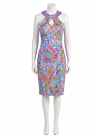 Gretchen Scott Designs Sublime Dress - Vintage Vines in Periwinkle (view 1)