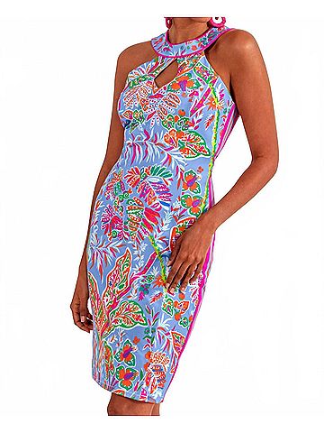 Gretchen Scott Designs Sublime Dress - Vintage Vines in Periwinkle (view 2)