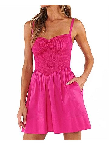 Show Me Your Mumu Dixie Mini Dress in Hot Pink (view 2)