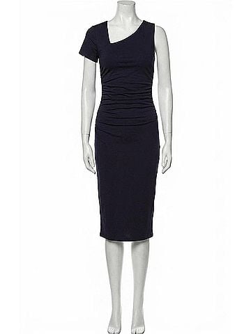 Susana Monaco One Arm Dolman Sleeve Dress in Navy Blue (view 1)