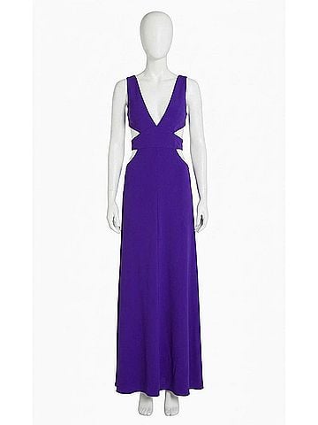 retrofête Women's Halter Maxi Dress in Violet (view 1)