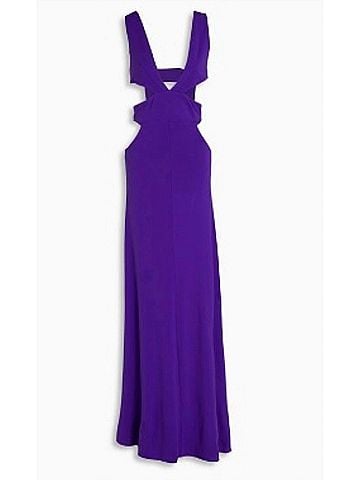 retrofête Women's Halter Maxi Dress in Violet (view 2)