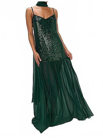Show Me Your Mumu Dalia Maxi Dress in Green (view 2)