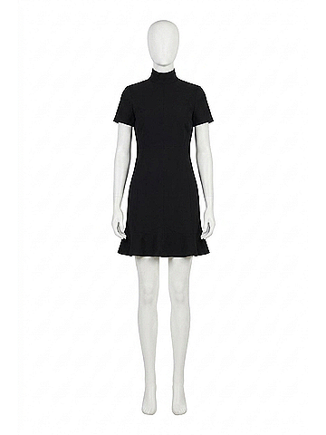Tanya Taylor Short Thea Dress in Black (view 1)
