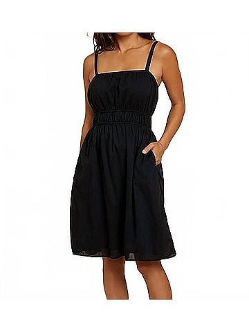 NATION LTD Opal Elasticated Sundress in Jet Black (view 2)