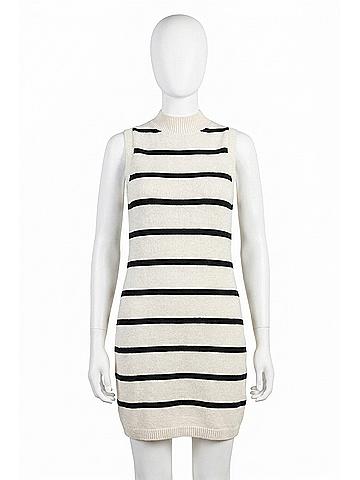 Sanctuary Life Is Easy Sweater Dress in Chalk Black Stripe (view 1)