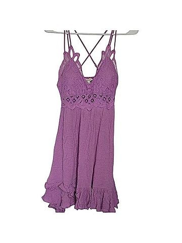 La Miel Lavender Crochet-Detail Sundress Casual Dress (view 1)