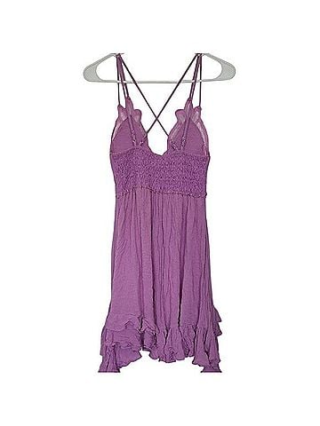 La Miel Lavender Crochet-Detail Sundress Casual Dress (view 2)