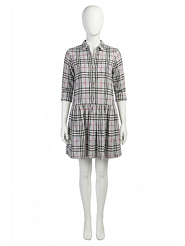 Gretchen Scott Designs Plaid So Sweet Dress in Pale Blue (view 1)