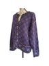 Nomadic Traders Fair Isle Purple Cardigan Size M - photo 3