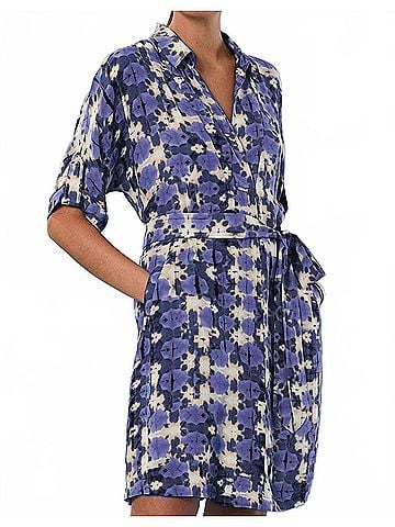 Nic + Zoe Shibori Stone Belted Devon Dress in Blue Multi (view 2)