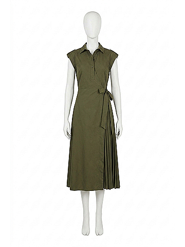 Tanya Taylor Shivonley Midi Dress in Army (view 1)