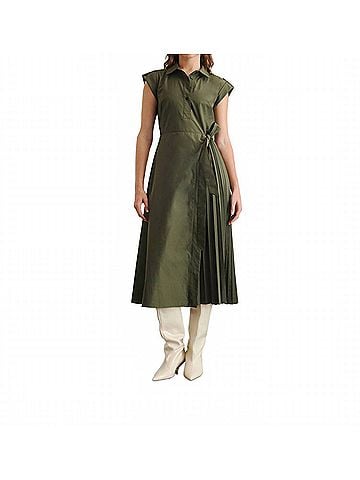 Tanya Taylor Shivonley Midi Dress in Army (view 2)