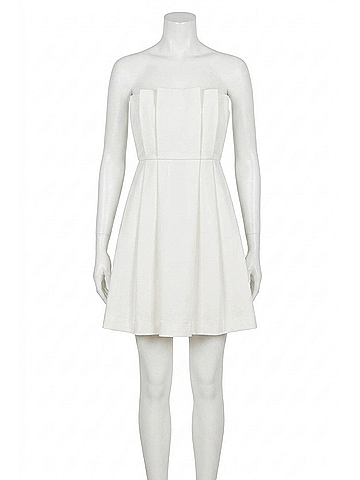 Astr Clemira Pleated Mini Dress in White (view 1)