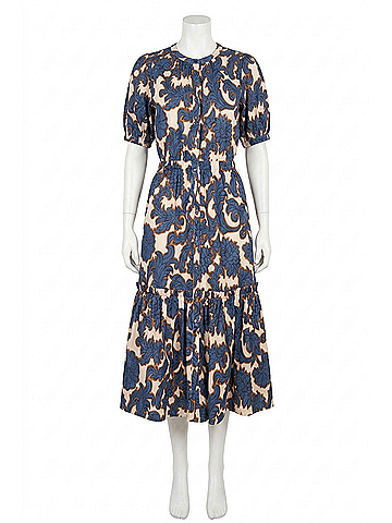 Cara Cara Hutton Tiered Dress in Navy Blue (view 1)