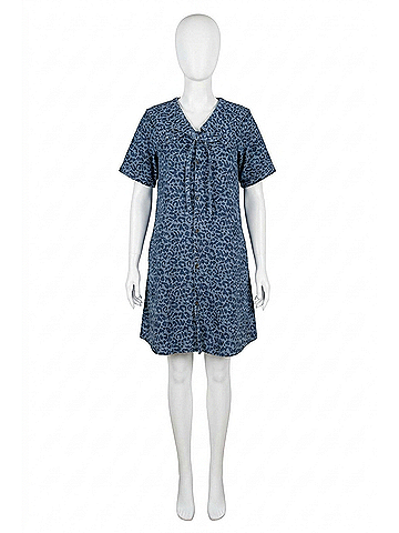 Oddi Leopard Spots Dress in Blue (view 1)