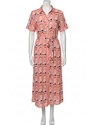 Layers Clothing Cheyenne Midi Dress in Pink (view 1)