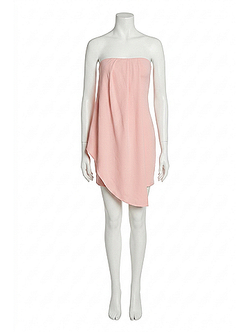 Susana Monaco Asymmetrical Pleat Tube Dress in Ballet Slipper (view 1)
