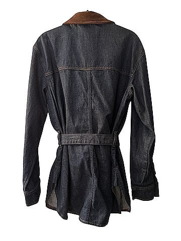 Veronica Beard Mikaela Shacket with Corduroy Collar Denim Jacket (view 2)