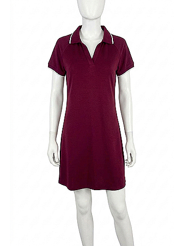 Skies Are Blue Marley Modal Polo Mini Dress in Wine (view 1)