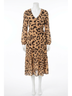 Sugarlips Animal Print Brown Java Nellie Midi Dress in Leopard Size M - photo 1