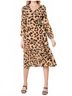 Sugarlips Animal Print Brown Java Nellie Midi Dress in Leopard Size S - photo 3