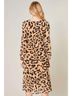 Sugarlips Animal Print Brown Java Nellie Midi Dress in Leopard Size S - photo 5