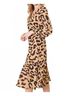 Sugarlips Animal Print Brown Java Nellie Midi Dress in Leopard Size S - photo 6