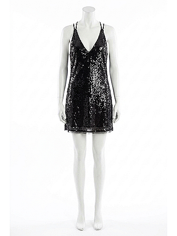 Free People Double Take Sequin Mini Dress in Black Rose Combo (view 1)