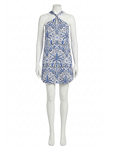 Sugarlips Romina Tropical Halter Mini Dress in Multi (view 1)
