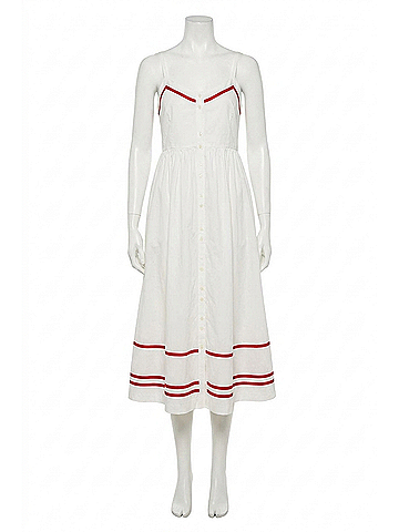 Hatch The Catalina Dress in White/Red (view 1)