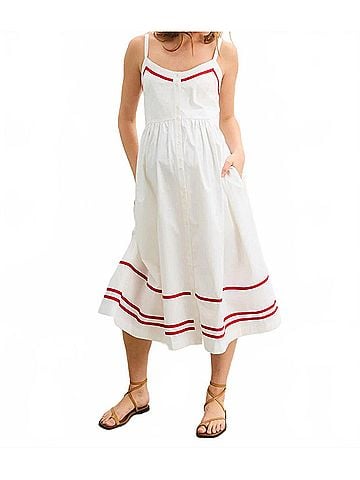 Hatch The Catalina Dress in White/Red (view 2)