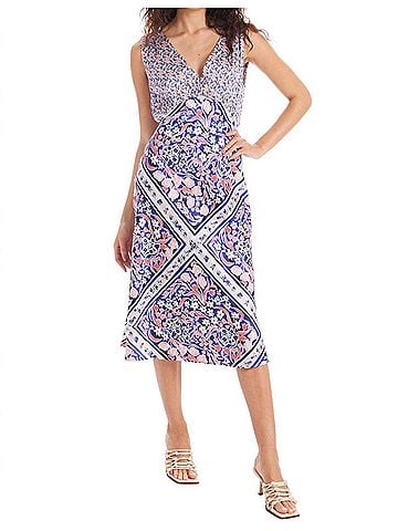 Allison Alessia Dress in Floral Scarf (view 2)