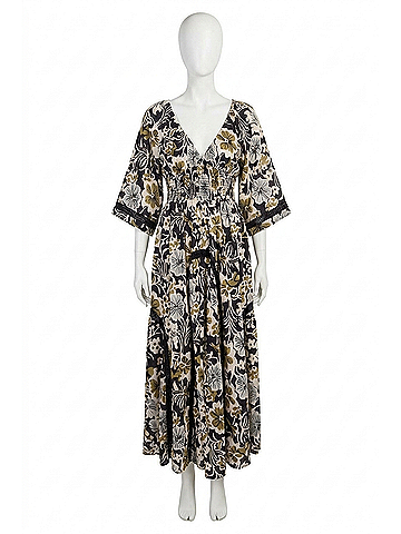 Free People Printed Dixi Maxi Dress in Black Combo (view 1)