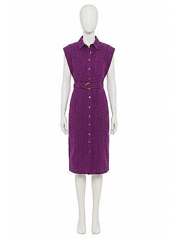 Allison Avril Dress in Eggplant (view 1)
