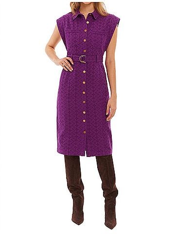 Allison Avril Dress in Eggplant (view 2)